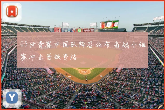 05世青赛中国队阵容公布 备战小组赛冲击晋级资格