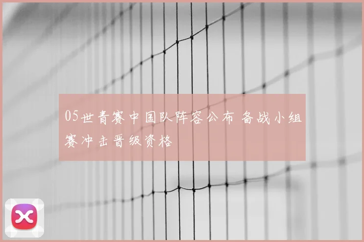 05世青赛中国队阵容公布 备战小组赛冲击晋级资格